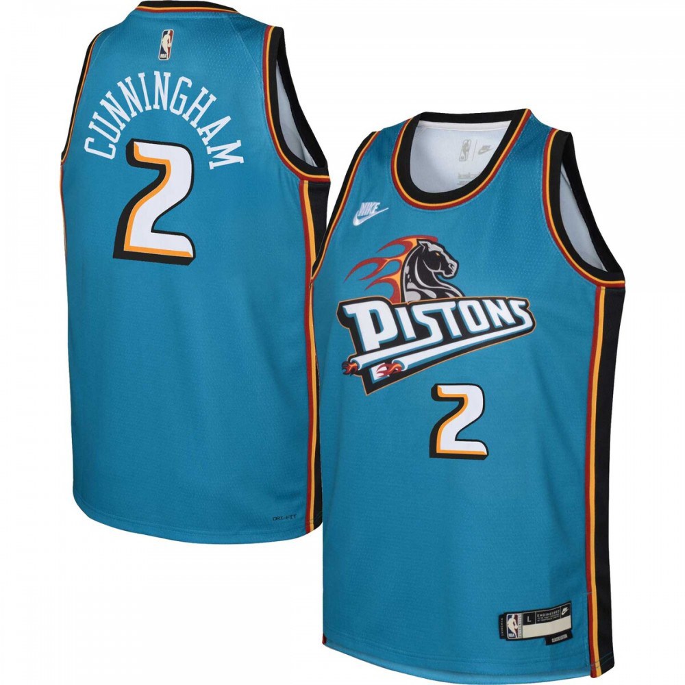 Cade Cunningham Detroit Pistons Youth 2022/23 Swingman Jersey Teal - Classic Edition-Pro Kit Vault | Brand New 26/27 Sports Jerseys